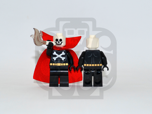 MR SKULL Custom PAD PRINTED Minifigure