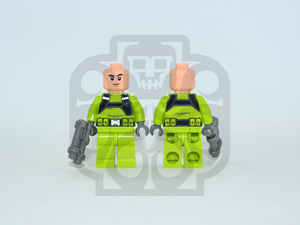 EVIL GENIUS (Lime) Custom PAD PRINTED Minifigure