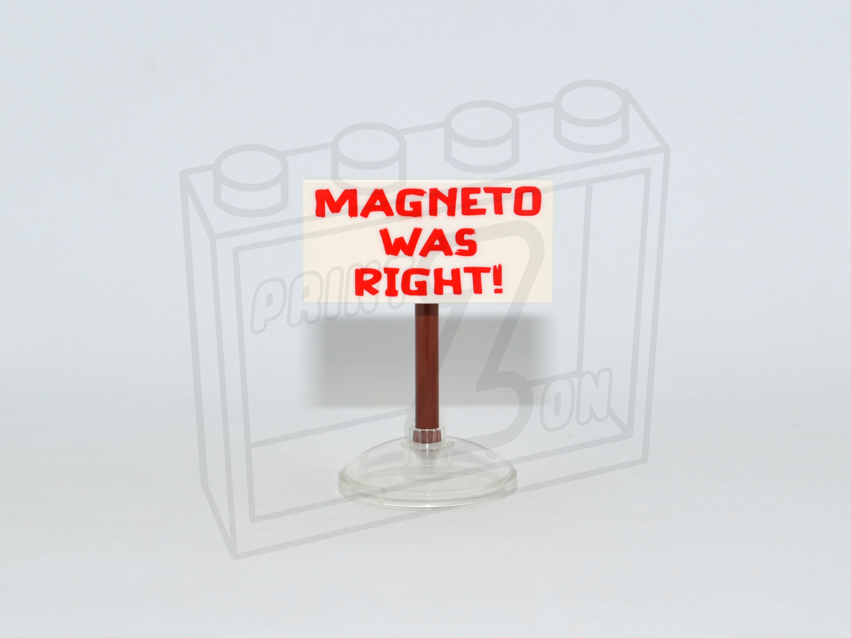 MUTANT SAVIOUR SIGN Custom PAD PRINTED 2 x 4 Sign – A2Zminifigures