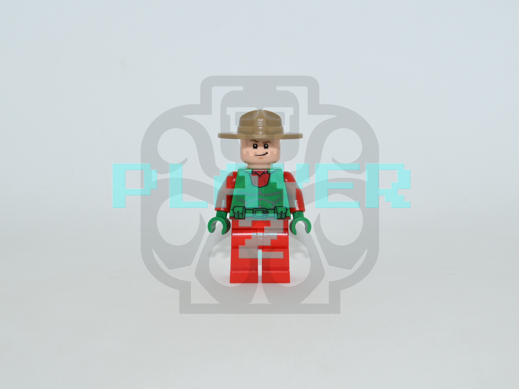 PLAYER 2 CAPTAIN REDLEAF Custom PAD PRINTED Minifigure