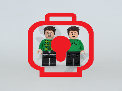 MANY MAN (GREEN) Custom PAD PRINTED Minifigures x4