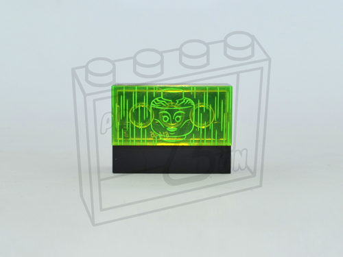 WATCHTOWER Screen (Trans Neon Green) Custom PAD PRINTED 2x4 Tile