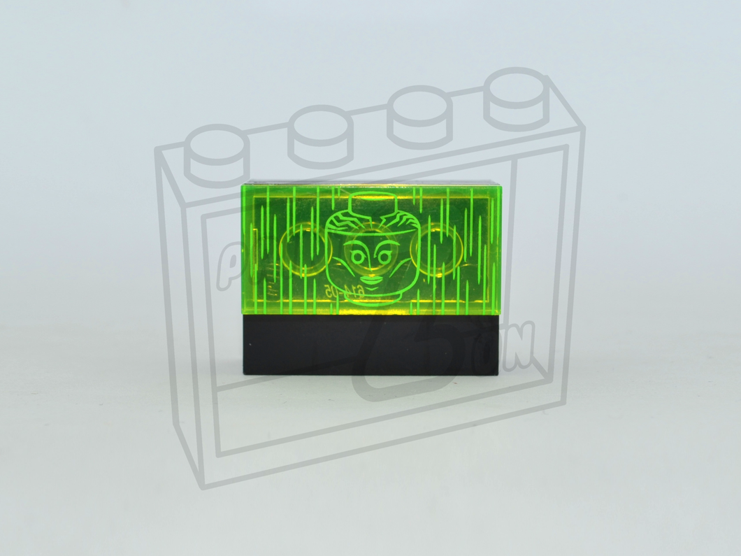 WATCHTOWER Screen (Trans Neon Green) Custom PAD PRINTED 2x4 Tile