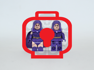 RAVEN (Dark Purple) Custom PAD PRINTED Minifigure