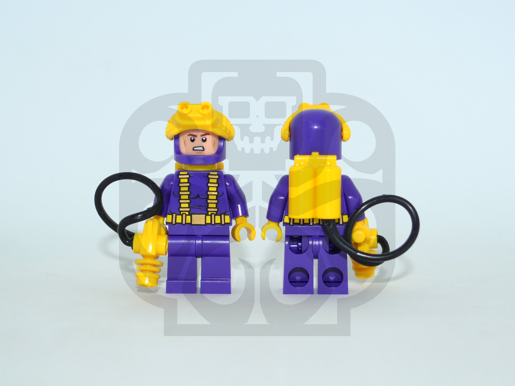 MASTER BAITER (Purple) Custom PAD PRINTED Minifigure