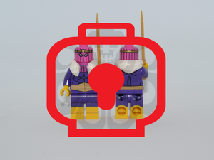 BARON SOCKHEAD Custom PAD PRINTED Minifigure