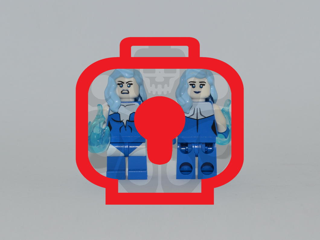FROSTY FATALE (Blue) Custom PAD PRINTED Minifigure