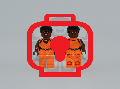 FURRY FATALE (Orange) Custom PAD PRINTED Minifigure